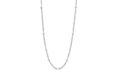 Long pearl and chain necklace