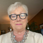 Silver, crystal and European crystal pearl statement necklace
