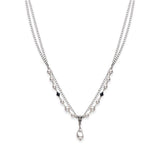 Pearl and black onyx necklace