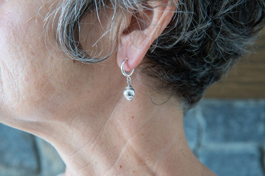 Sterling silver bead earrings