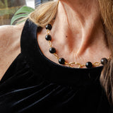 Black onyx and gold necklace