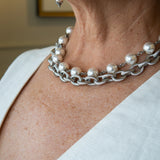 Pearl and chain necklace