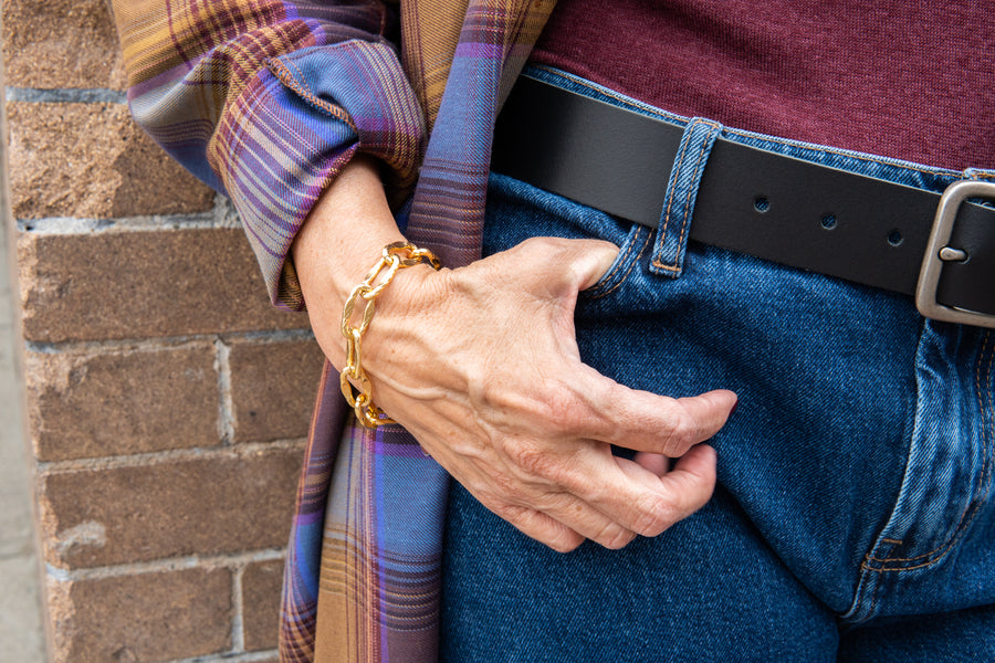 Gold link bracelet