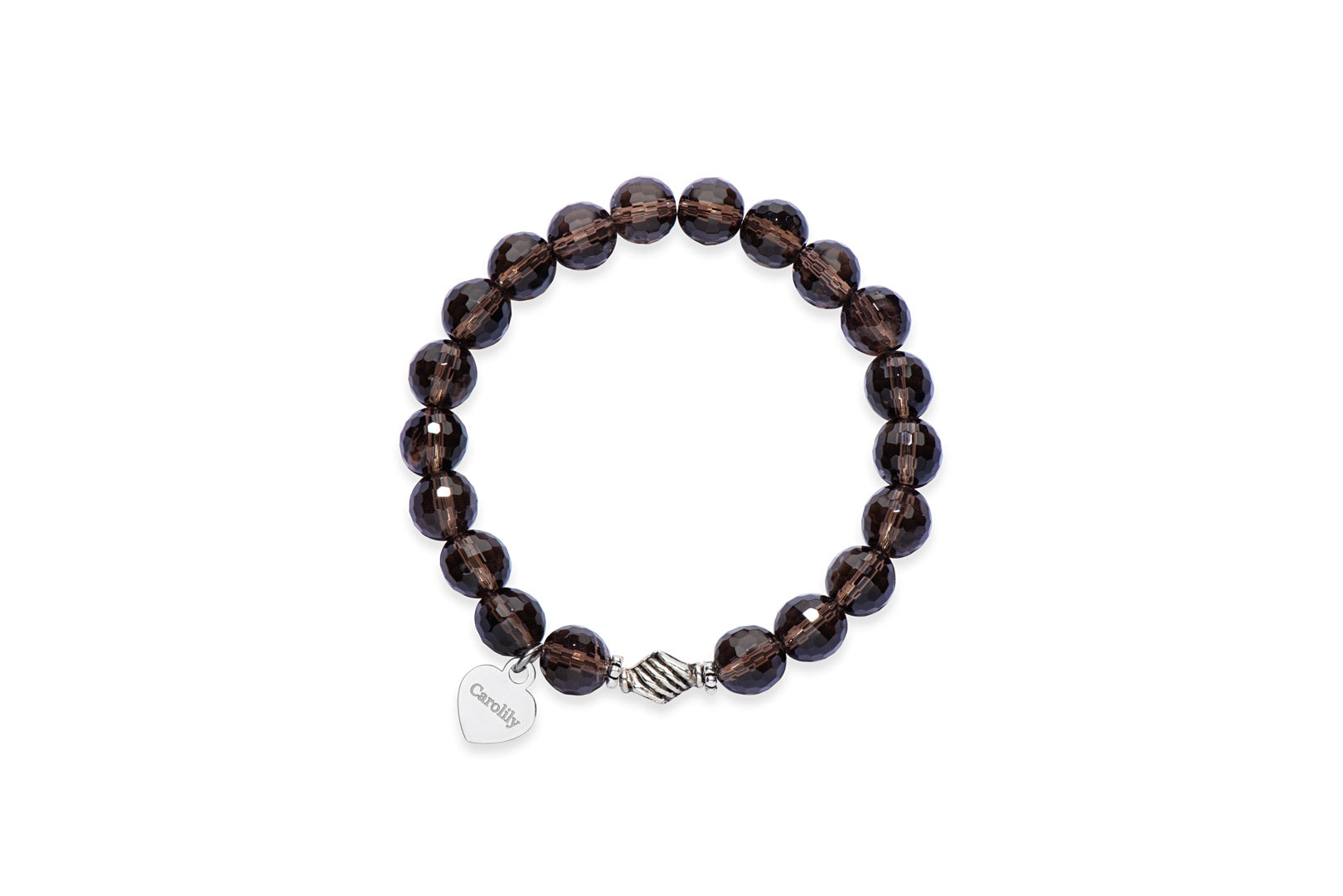 smoky quartz stretch bracelet