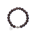 smoky quartz stretch bracelet