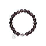 smoky quartz stretch bracelet