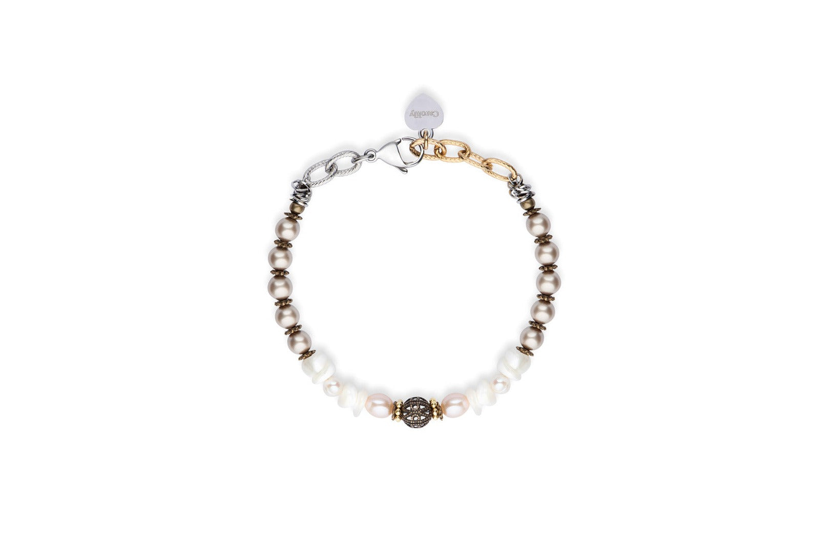 Pearl and chain bracelet