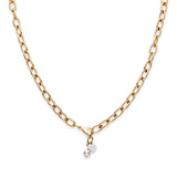 Gold necklace with pearl accent