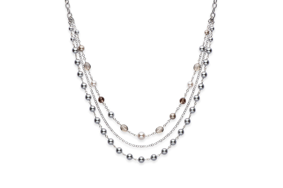 Gemstone & pearl necklace