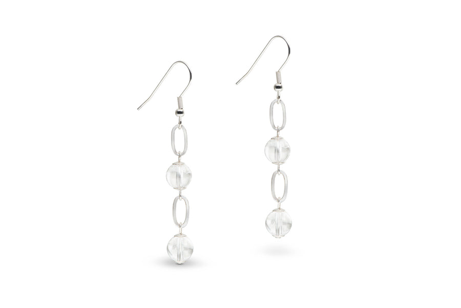 Crystal quartz earrings