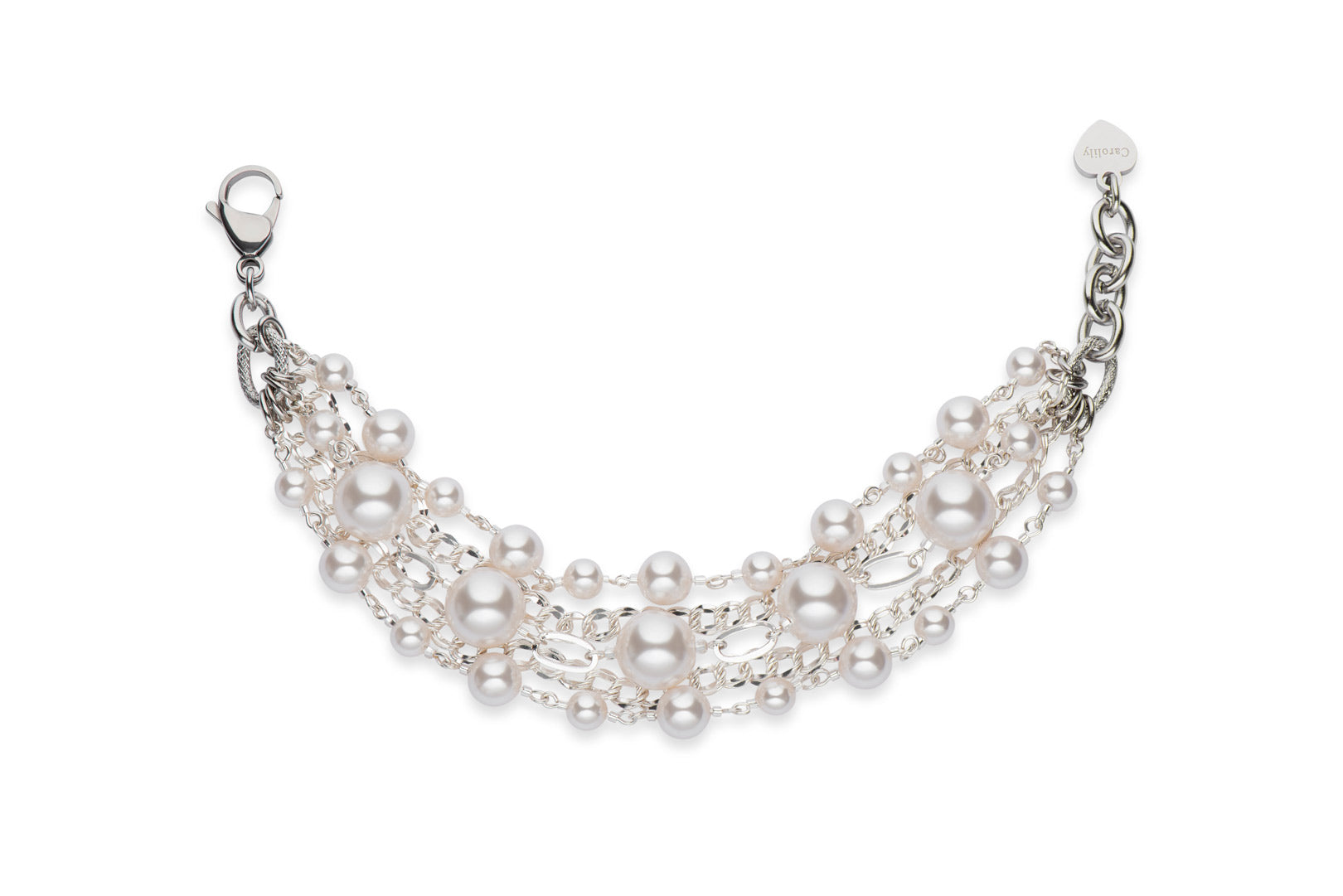 Sterling silver and pearl bracelet
