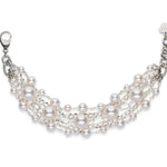Sterling silver and pearl bracelet