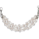 Sterling silver and pearl bracelet