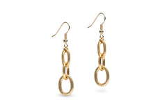 Gold link earrings