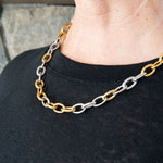 Gold & silver link necklace