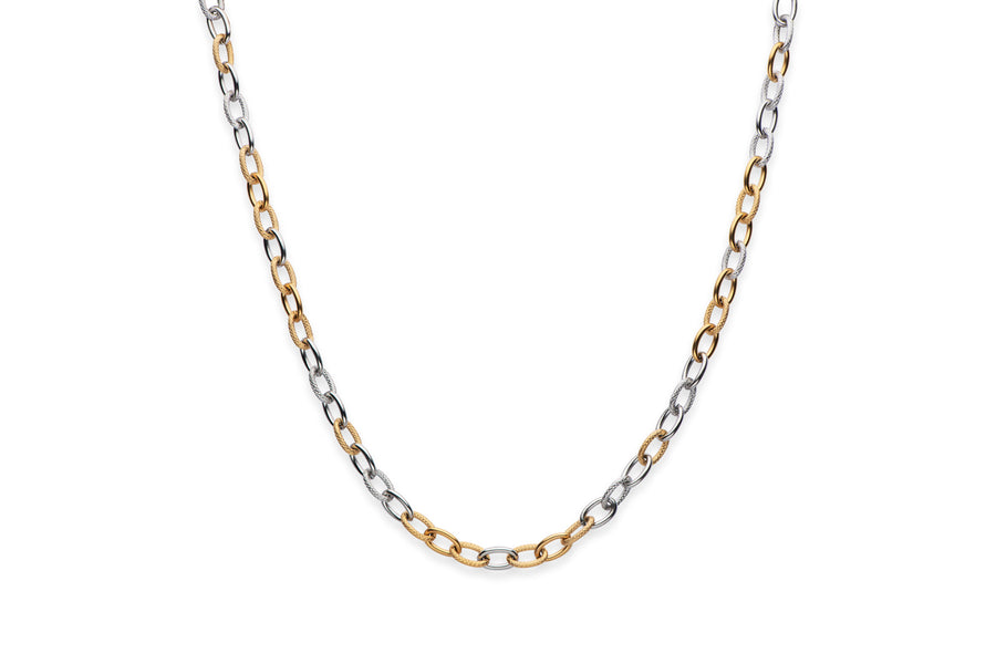 Gold & silver link necklace