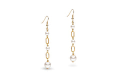 Gold and pearl earrings