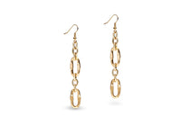 Gold link earrings