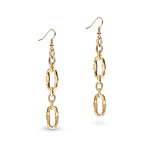 Gold link earrings
