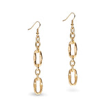 Gold link earrings