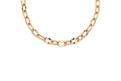 Gold link statement necklace