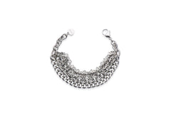 Silver multi-chain bracelet