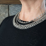 Silver multi-chain necklace