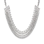 Silver multi-chain necklace