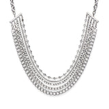 Silver multi-chain necklace