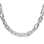 Silver and white pearl necklace