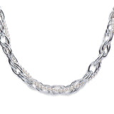 Silver and white pearl necklace