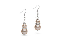 Platinum pearl earrings
