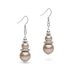 Platinum pearl earrings