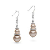 Platinum pearl earrings
