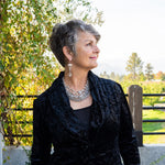 Chain, pearl and heart necklac