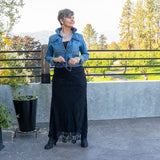 Chain, pearl and heart necklac