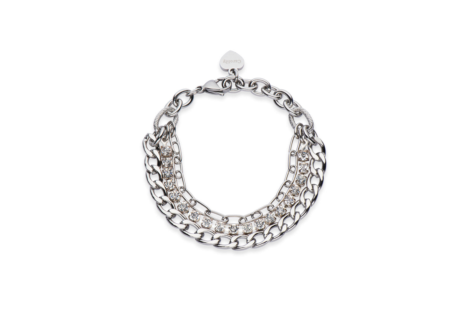 Chain and crystal bracelet