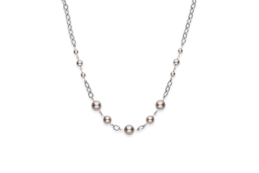 Platinum pearl necklace