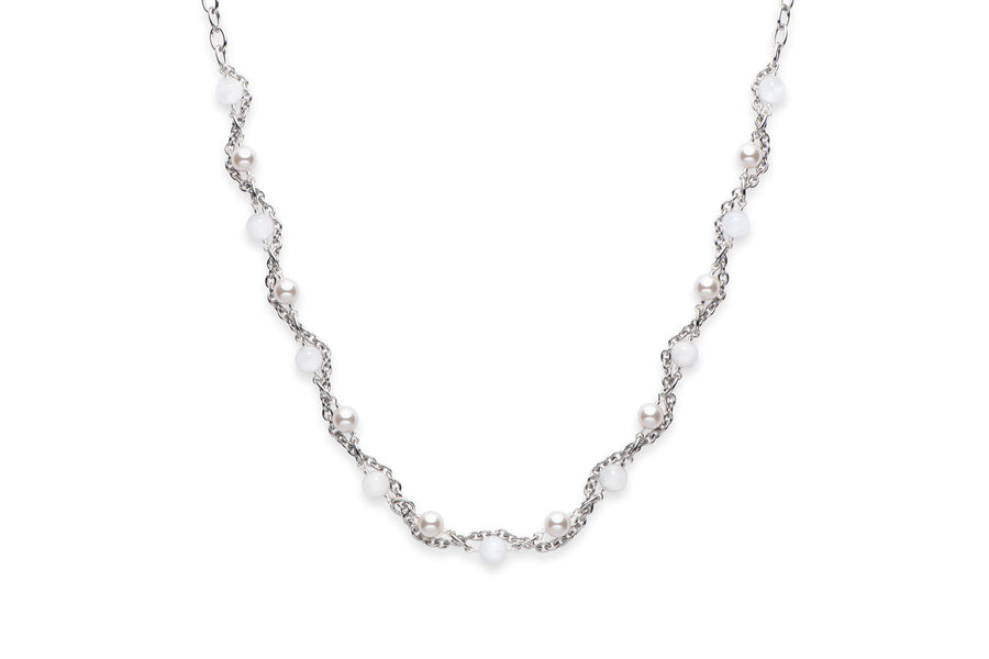 Gemstone & pearl necklace