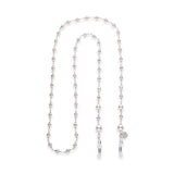 Silver and pearl eyeglass chain