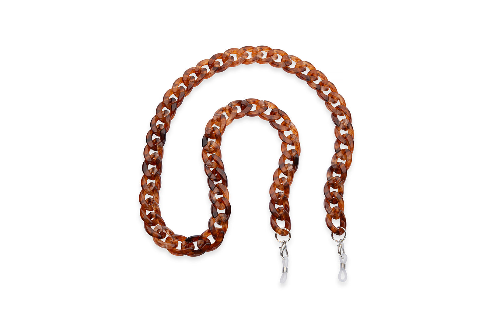 Tortoise shell acrylic eyeglass chain