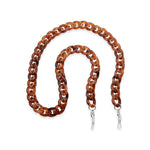 Tortoise shell acrylic eyeglass chain
